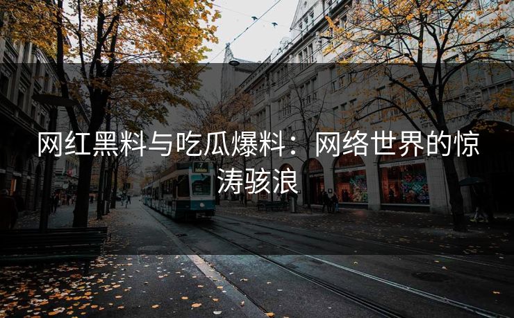 网红黑料与吃瓜爆料：网络世界的惊涛骇浪