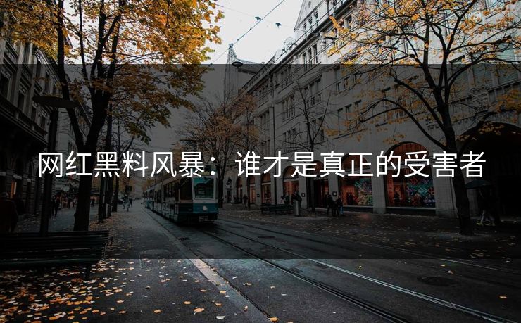 网红黑料风暴：谁才是真正的受害者